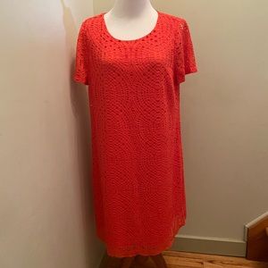 NWT J.Crew Coral Lace Dress